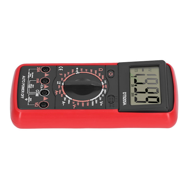Smart Digital Multimeter LCD Display Multifunktionel Kredsløbsdetektionsmåler til Husholdning Rød