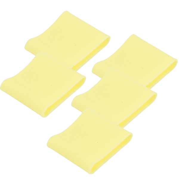 5 stk skridsikker golffinger ærme elastisk bærbar fingerbeskyttende dæksel tilbehør (kvinder gul)