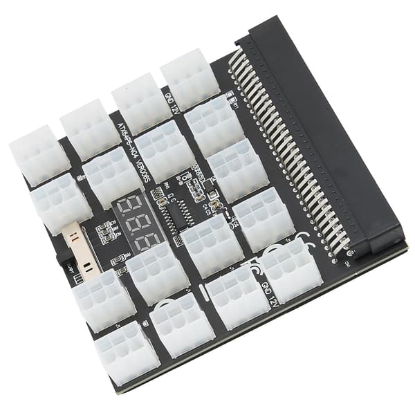 17-posisjons 12V strømforsyningsfordelingskortadapter Breakout PCB-modul svart