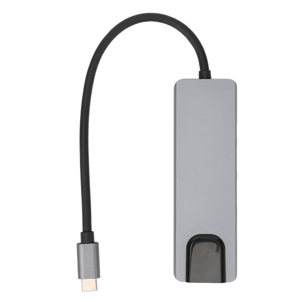 5 i 1 Type C Hub Aluminiumslegering Sølvgrå Højhastigheds USB C Dock Multiport Adapter til Type C-enhed
