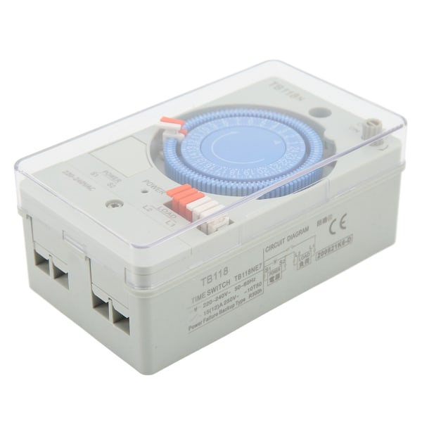 Mekanisk timerbryter Anti-interferens Programmerbar tidtaker for gatelys 220‑240V