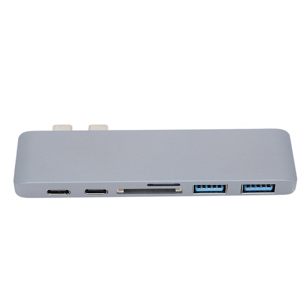 Dockningsstation 10Gbps 5Gbps USB3.0-gränssnitt Minneskortläsare Lättviktig Portabel Typ C Hub för MacBook Grå