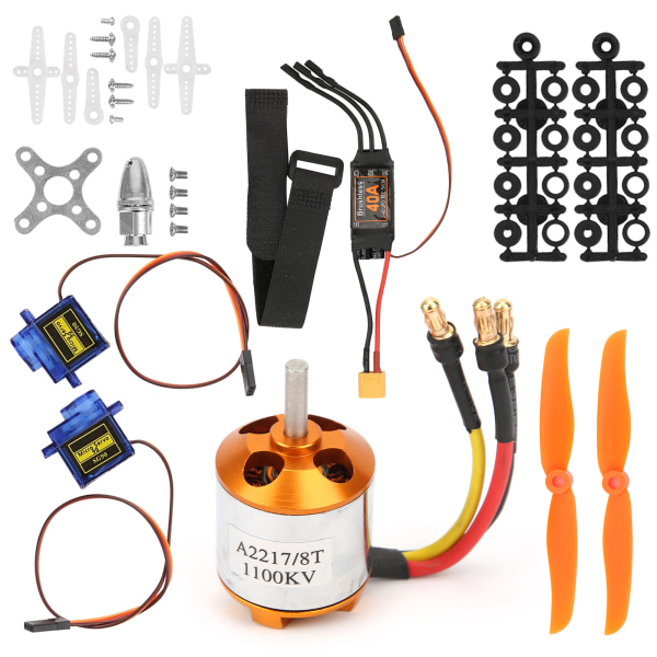 2217 KV1100 Motor 1060 Propeller 9G Servo 40A XT60 ESC Kit för Fjärrkontroll Helikopter