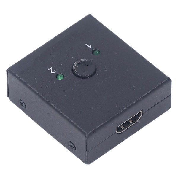 4K HD Switcher 2 In 1 Out Bi-suuntakytkin Plug and Play Metal Shell HD Multimedia Switcher TV DVD-soittimelle