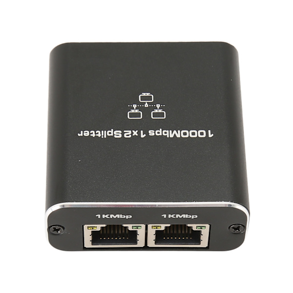Gigabit Splitter 1000Mbps 1 in 2 Out RJ45 Port Aluminium Alloy Network Splitter för PC Laptop Router