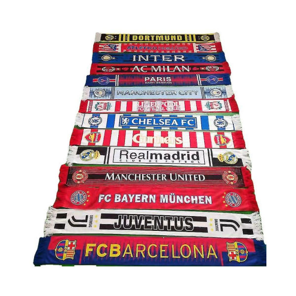 FIFA World Cup Fotballag Real Madrid Special Manchester United Scarf Fans Support Fotbollsscarf A3