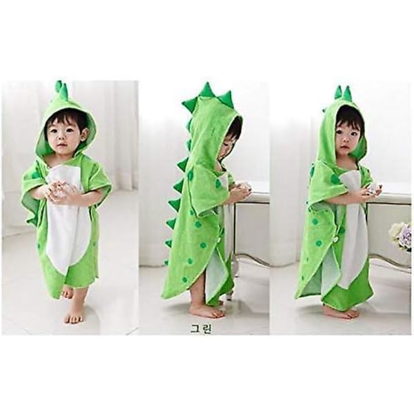 Sødt dinosaur hættebadehåndklæde til børn, 0-4 år