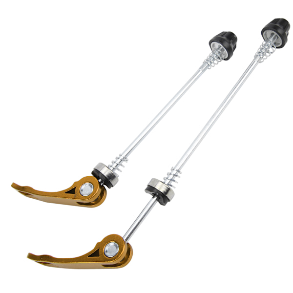 2stk Road Mountain Cykel Quick Release Skewers Bike Forreste Bagspyd Tilbehør Gyldent