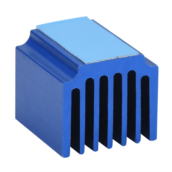 10 stk aluminium stepper motor driver kjøleribbe kjøleribbe med baklim for 3D-skriver blå