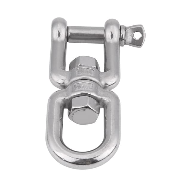 Kraftig 304 rustfrit stål drejelig ring snap rullesjakkel 12mm