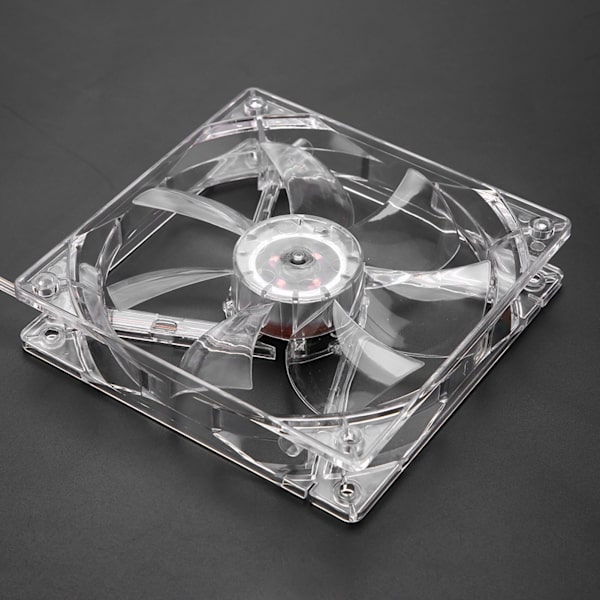 12 cm USB LED Gennemsigtig Farverig Lys Køleventilator PC Computer CPU Køleventilator