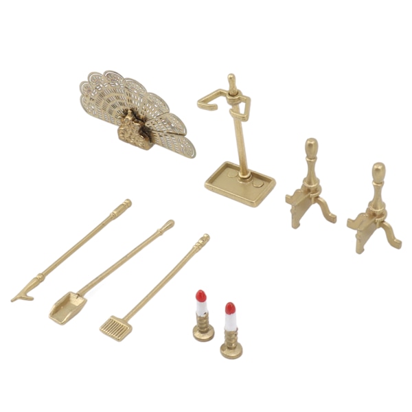 Nukkekodin Takka-Tarvikepaketti Koristeellinen Nukkekodin Miniatyyrihuonekalut Tarvikkeet 1/12 Nukkekodin Koristeluun