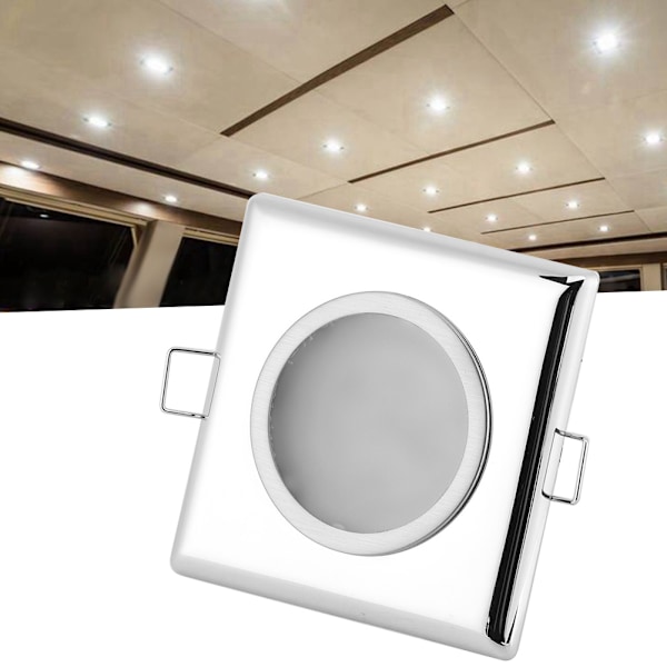 Kvadratisk LED-taklampa för inomhusbruk, lågspänning, takdekorativ lampa, ombyggnad för husvagn/båt 24V