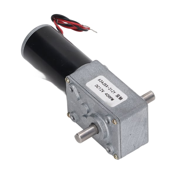 Kaksinkertainen akselilla varustettu vaihdemoottori DC 12V itselukittuva nopeuden alennus CW CCW matovaihdemoottori 40RPM