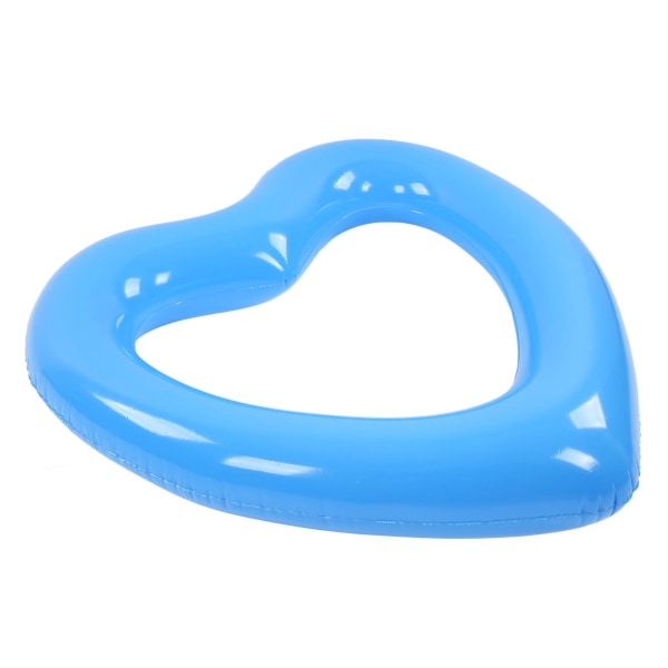 Hjerteformet svømmecirkel 120 cm tyk, rivefast PVC-materiale Oppustelig svømmehalsringe til poolfeststrande Blå