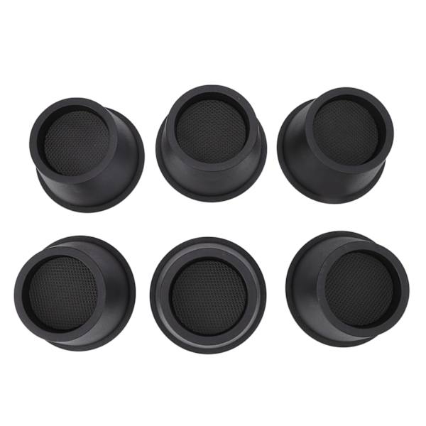 6 stk møbelrisere runde plast møbelheis riser for seng bord sofa svart 2,8 tommer
