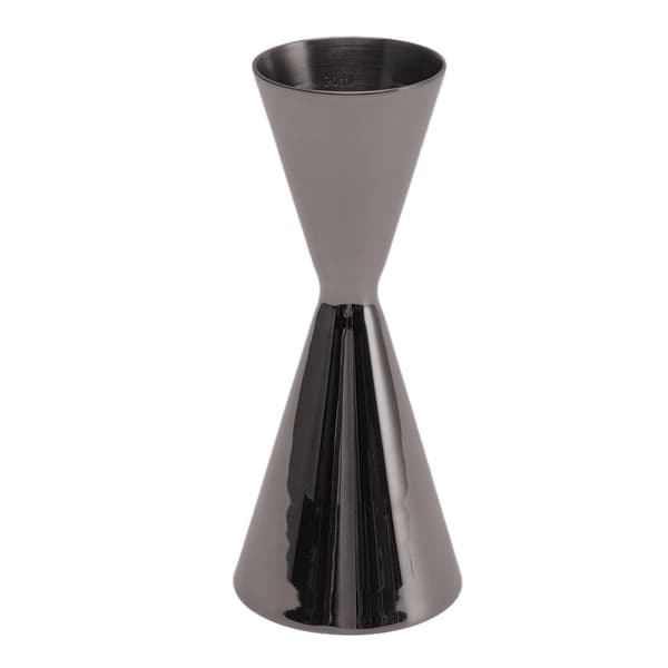 Cocktail Double Jigger Rostfritt Stål Innovativ Vimmätkopp Bartender Mätjigger 1/2oz Svart Plätering