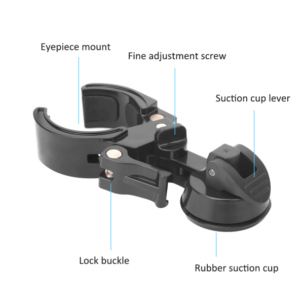 CM-6 Universal Mobiltelefonklemmebrakett med sugekopp for monokulært teleskop