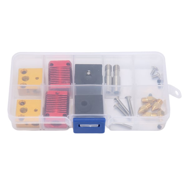 2-pack Hot End Extruder Munstycke Kit Hög Precision Anodiserad Frostad 3D-skrivare Extruder Hotend Kit för Ender 3 Ersättning