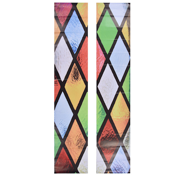 2 kpl 3D-ovitarraa 38,5x200cm värillinen vinoneliöristikko itseliimautuva vedenpitävä PVC-ovitarra taustakuva kotiin
