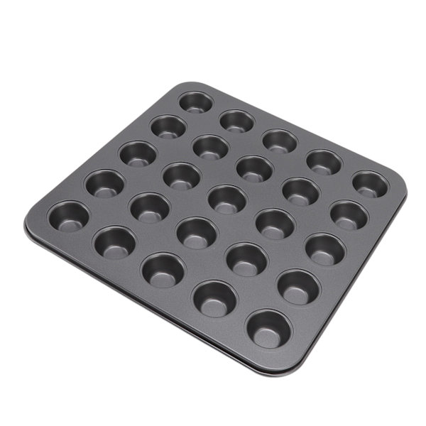Nonstick Mini Cupcake Muffinforme i kulstofstål til køkkenbagning af kager og brød 25 gitter
