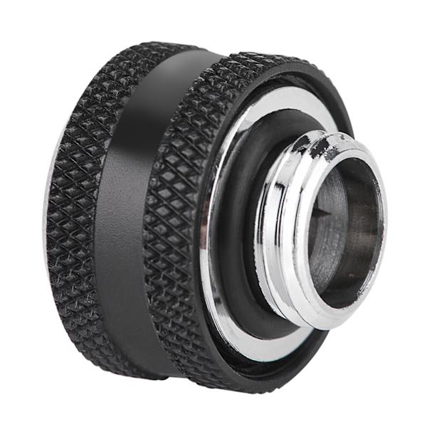 4 st/pack Vattenkylningskompressionskoppling för styvt akrylrör OD 16mm Svart