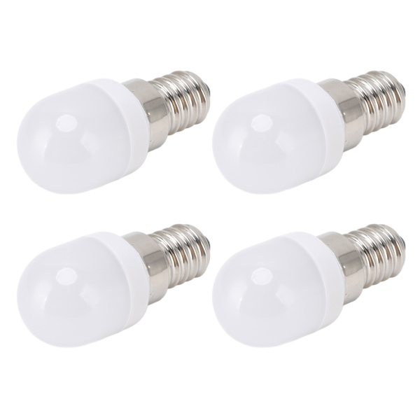 10 stk. E14 pære i rustfrit stål 1,5W 220V LED pære til lysekrone loft skab væg bordlamper hvidt lys