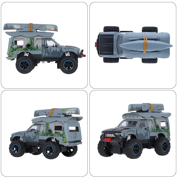 Maastoauto Malli 1/24 Mittakaavassa Seos Eläväinen Kestävä Lasten Autolelu Lahjaksi Sininen Harmaa