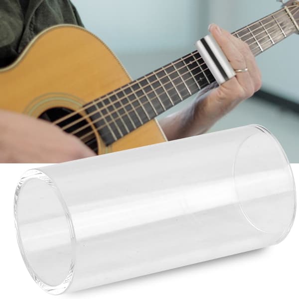 Universal Gitarr Transparent Glas Slide Instrument Tillbehör Gitarr Slide Set (51mm)