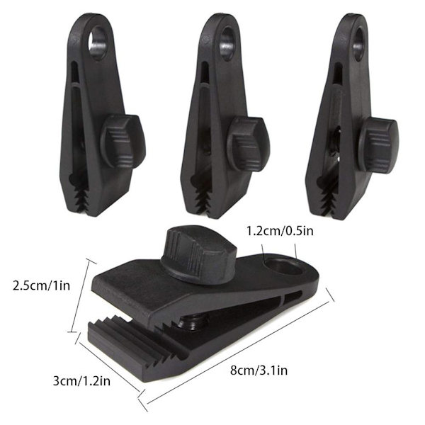 10 STK Presenning Clip Telt Clip Bærbar Vandtæt Instant Markise Clamp til Boat Cover Markise