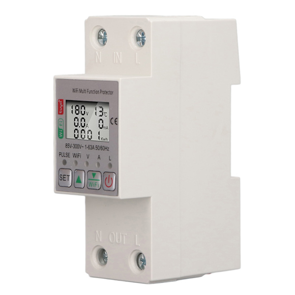 WiFi Smart Power Meter Switch til Tuya Energy Circuit Breaker Multi Function Protector med måling AC85-300V 63A