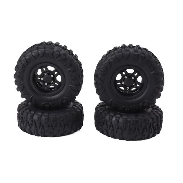 4 KPL RC Renkaat 2.2in Musta Kumi Helppo Asennus Kulutusta Kestävä RC Auto Korvaus Muovisella Vanteella 12mm Hex RC Autolle