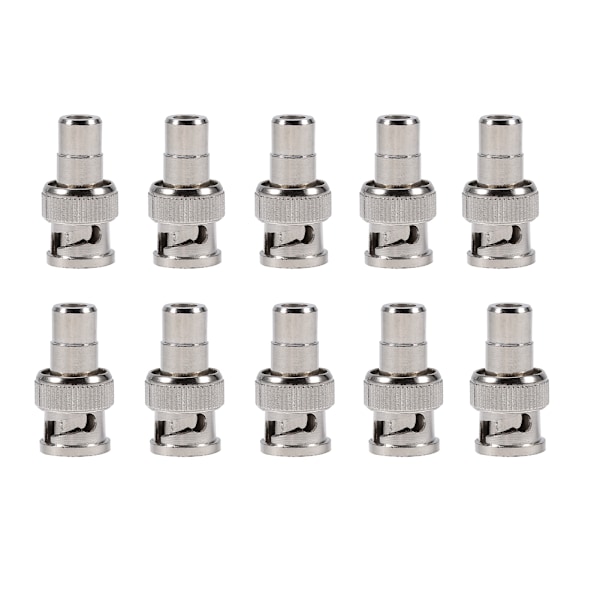 10 stk BNC hann til AV RCA hunnkontakt Adapterkontakt for CCTV-system