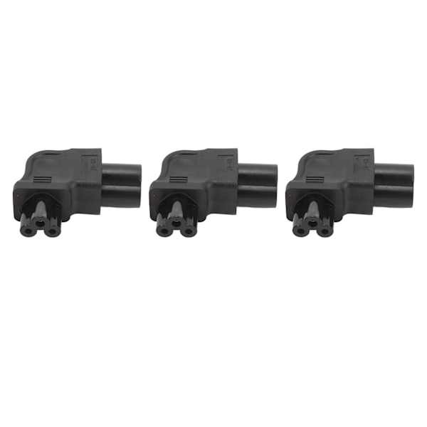 IEC320 C6 till C5 power hane till hona rätvinkel power Adapter för skrivarskanner 3st 250V