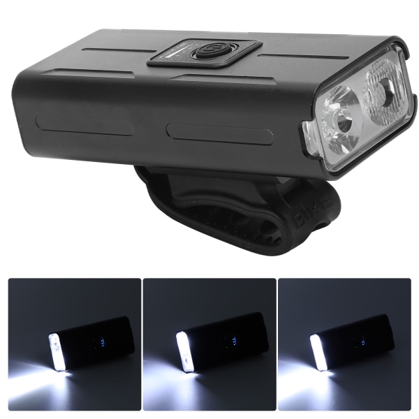 LED USB Recharge Sykkellys Vanntett 6 Lysmoduser Front Bakre Frontlykt Stor Størrelse
