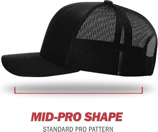Richardson UNISEX 112 Trucker Justerbar Snapback Baseballkasket En Størrelse Passer De Fleste Sort Grøn Mesh