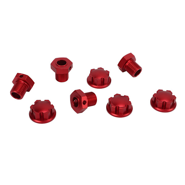 17 mm RC-pyörän navan kuusiokolosetti Alumiiniseos RC-pyörän navan sovitin TRAXXAS 1/10 päivitykseen Punainen
