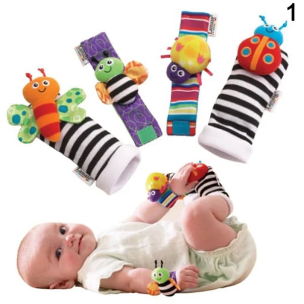 Baby rangle sokk leke 3-6 til 12 måneder jenter gutter lære leketøy 1