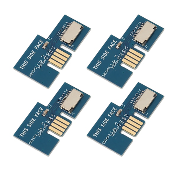 Konsol Micro Storage Card Adapter Spilkonsol Hukommelseskortlæser til GC SD2SP2 SDLoad SDL 4stk Blå