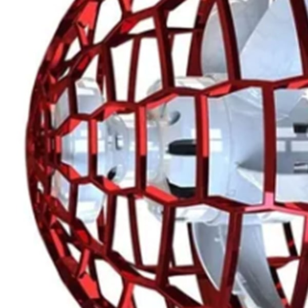 Flyvende bold legetøj farverigt lys USB opladning intelligent sensor plast roterende flyvende bold globe rød