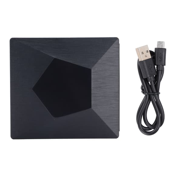 Eksternt DVD-drev USB 3.0 Type C Dobbelt Interface DVD/CD-afspiller til stationær/bærbar computer (sort)