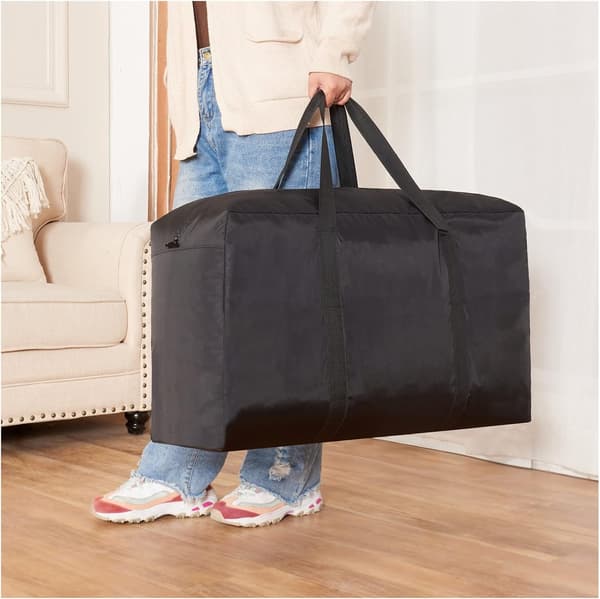 190L ekstra stor flyttetaske i kraftfuld sort Black 100L