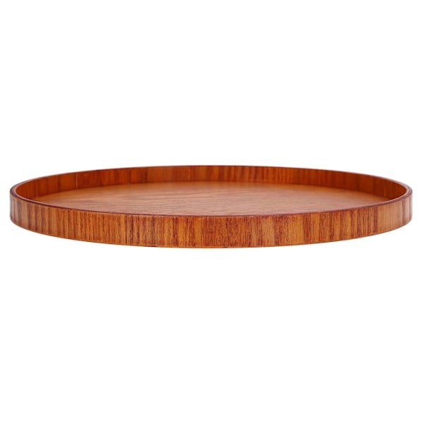 Tretjenerbrett i tre, rundt, holdbart, enkelt, elegant stil, bredt bruksområde, blank overflate, stabil struktur, 21 cm
