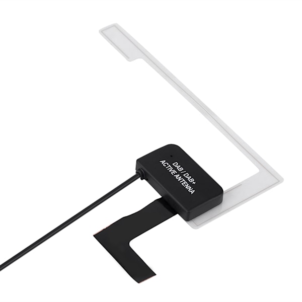 DAB / DAB+ Digital Bilradio Aktiv Antenn Aerial SMB Höger Vinkel Glasfäste