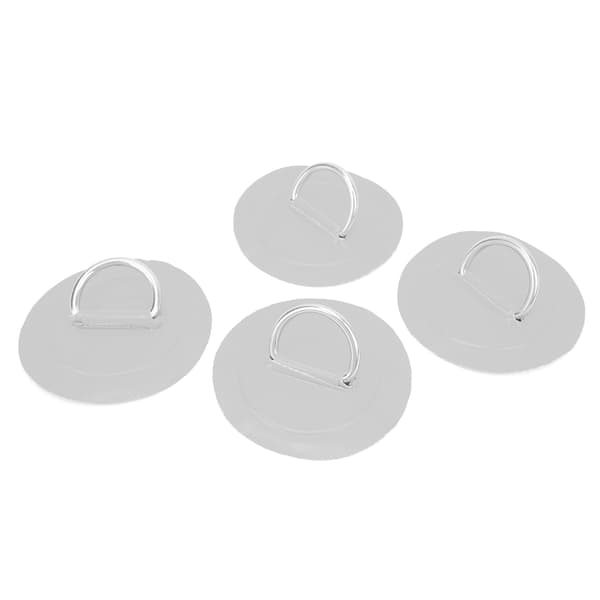 4 stk Oppblåsbar Båt DRing Pad Patch PVC Slitesterk Marine Rustfritt Stål Fast Spenne (Grå)