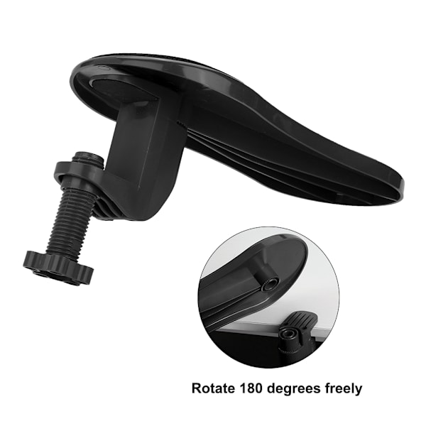 Bord datamaskin Håndbrakett Håndleddsbeskytter Musematte Brakett Armlensholder (svart）