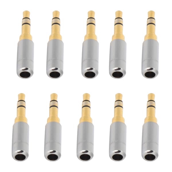 Mini 3,5 mm Stereo Dobbel Kanal Loddeøre Balansert Plugg DIY Hodetelefonreparasjon