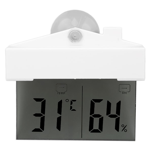 Indendørs hygrometer termometer LCD-skærm høj nøjagtighed rumtemperaturmonitor fugtighedsmåler med sugekop
