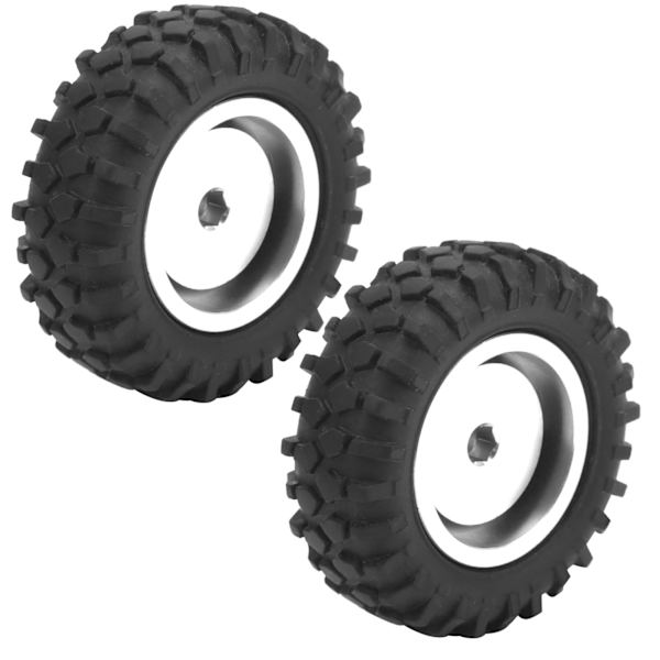 2 kpl kuorma-auton pyörän kumirengas, halkaisija 55 mm alumiiniseos sopii WPL D12 1/10 RC CarSilverille