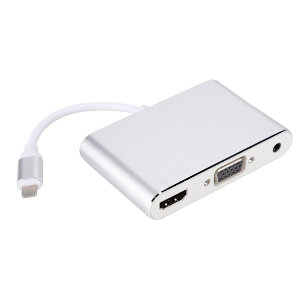 Lightning till HDMI+VGA+Audio HUB Adapter Converter för iPhone5/5S 6/6S 6plus 6splus 7/ipad4/ipad